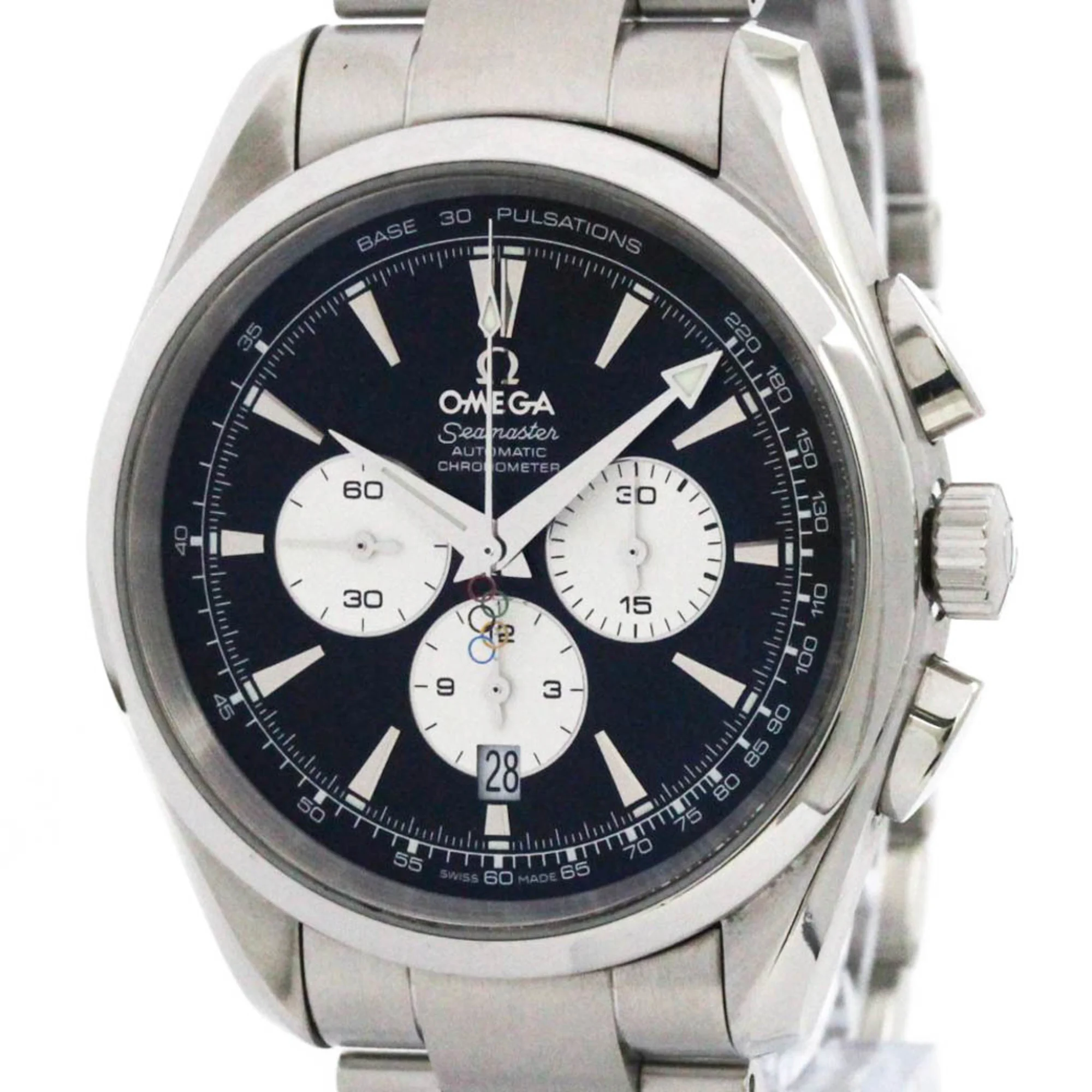 Omega Seamaster Aqua Terra Chronograph 221.10.42.40.01.001 in steel with black dial and white sub-dials
