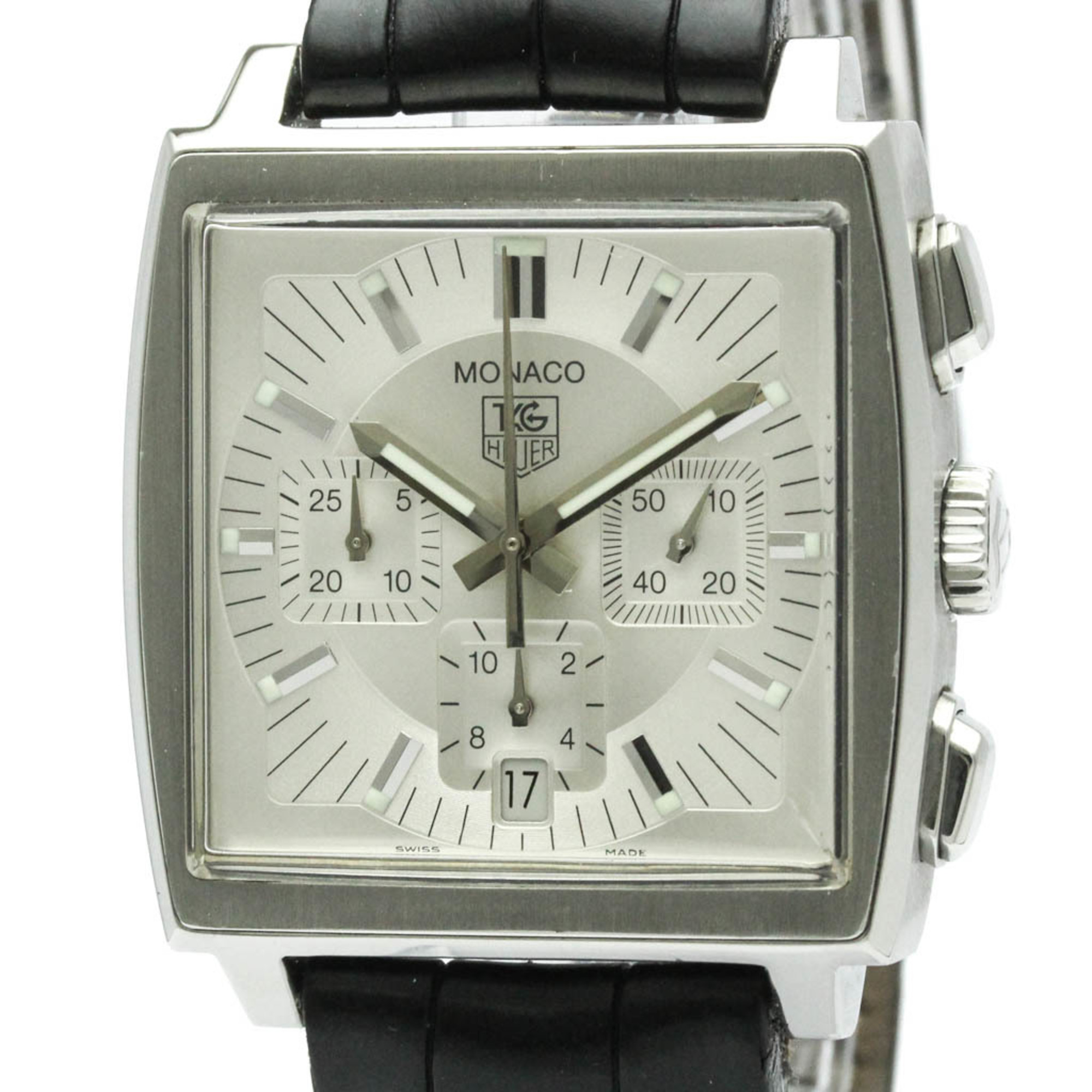 TAG Heuer Monaco steel chronograph, square case, reference CW2112