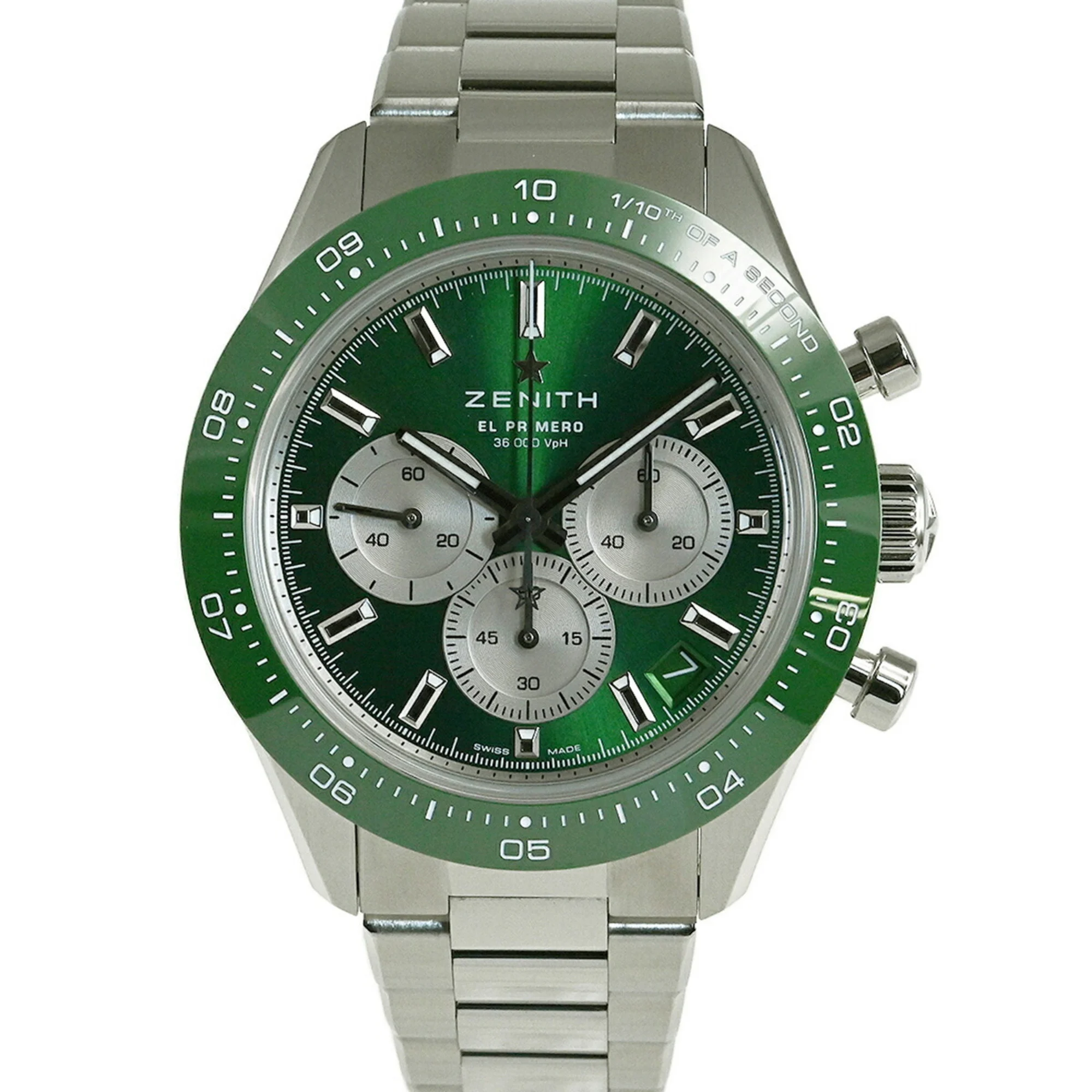 Zenith Chronomaster Sport chronograph with green dial and ceramic bezel