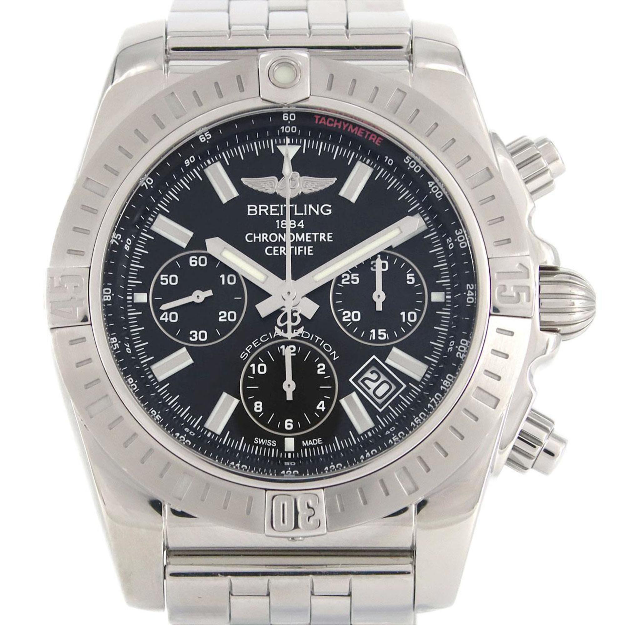 Breitling Chronomat steel automatic chronograph, black dial