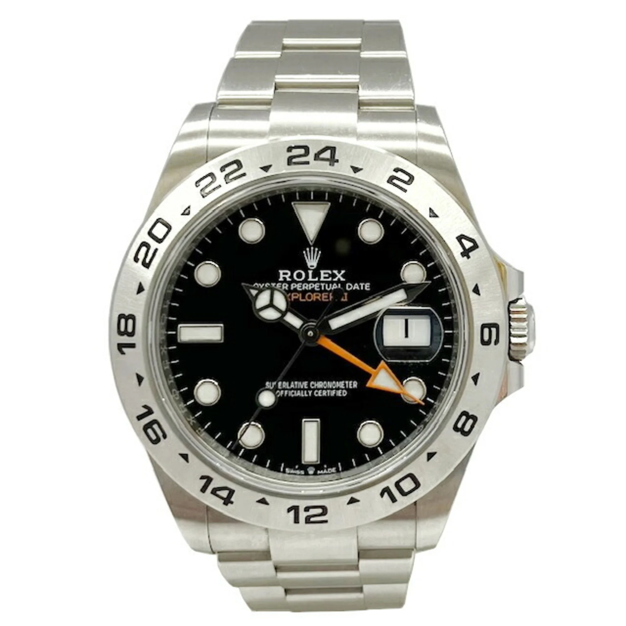 Rolex Explorer II 226570 with black dial in stainless steel
