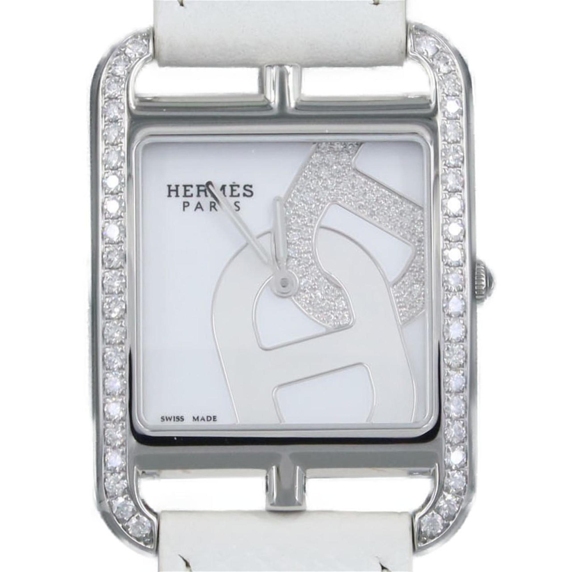 Herm&egrave;s Cape Cod Cha&icirc;ne d&rsquo;Ancre in steel with a white dial