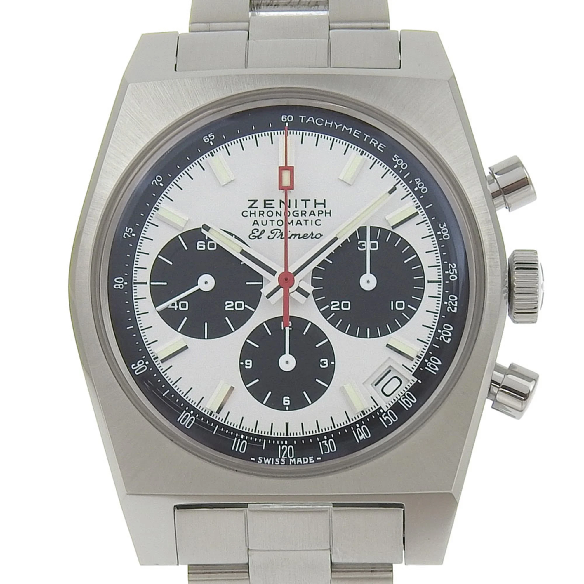 Zenith Chronomaster Revival El Primero 50th Anniversary limited edition 03.A384.400 stainless steel automatic chronograph with white dial