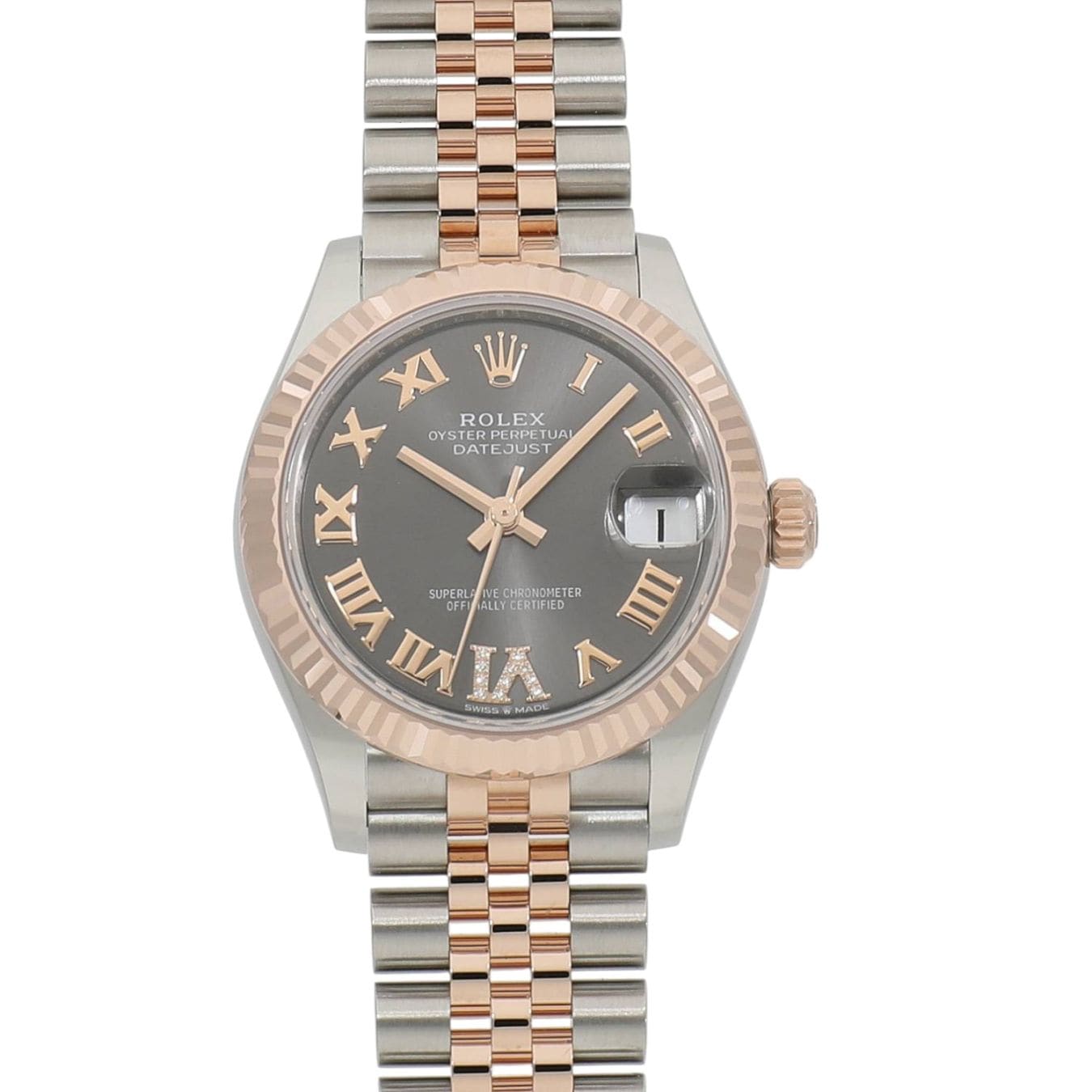 [NEW] ROLEX DATEJUST 31 278271 SLATE ROMAN NUMERALS X VI DIAMOND UNISEX Watch