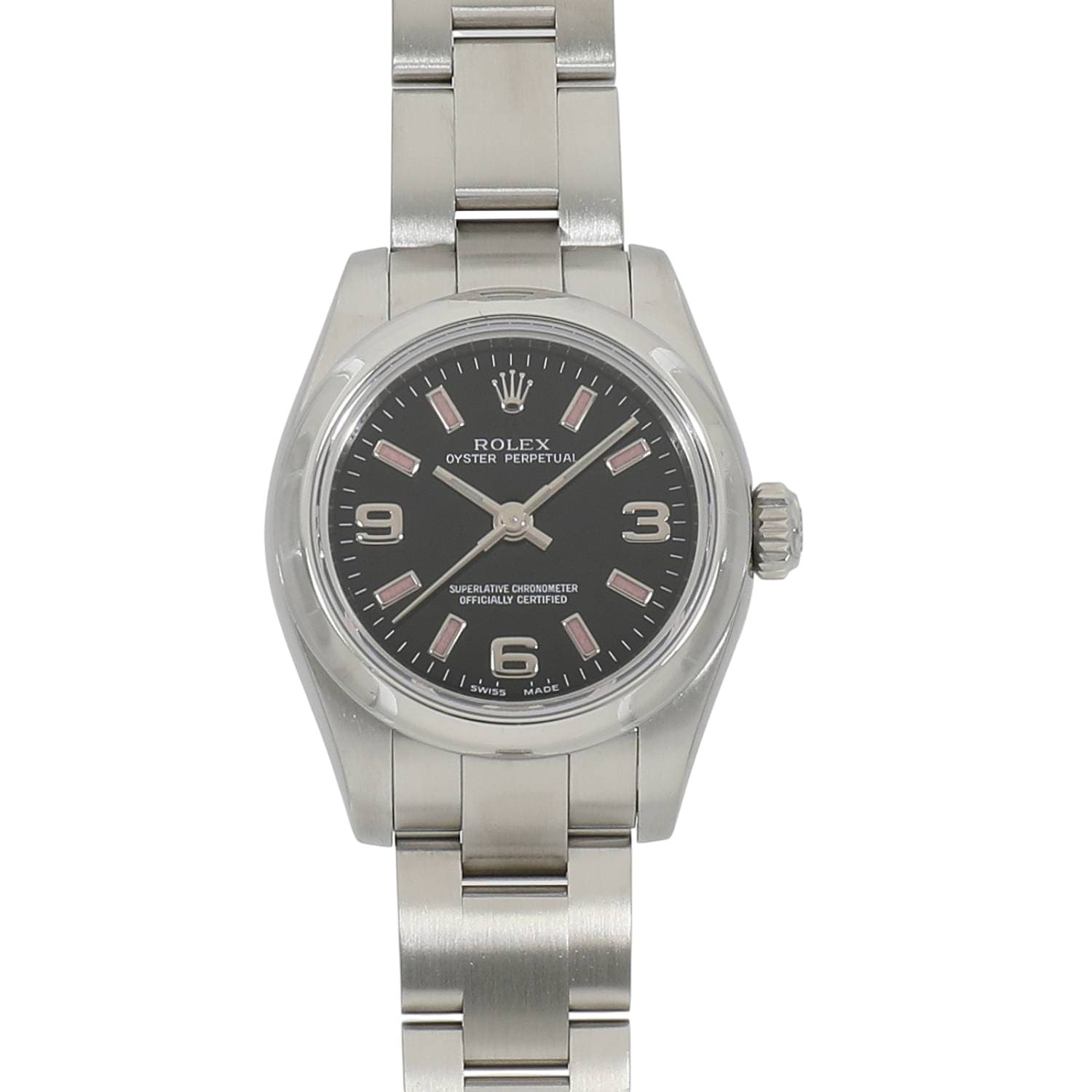 A compact steel Rolex Oyster Perpetual, the classic first Rolex