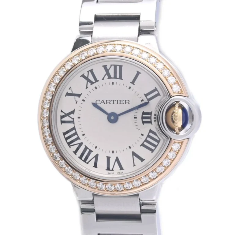 Cartier Ballon Bleu SM, diamond bezel