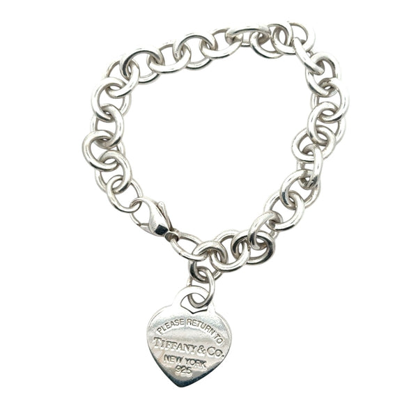Return to Tiffany heart tag charm bracelet in sterling silver