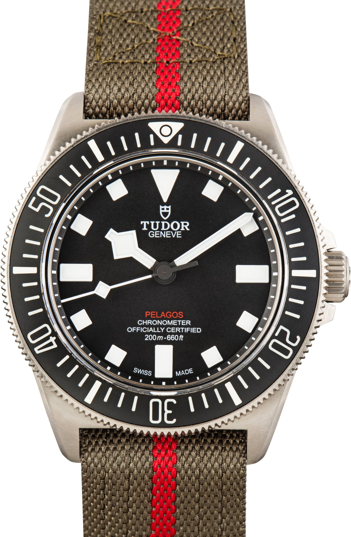 Tudor Pelagos FXD in titanium with black dial on a fabric strap, reference 25717N