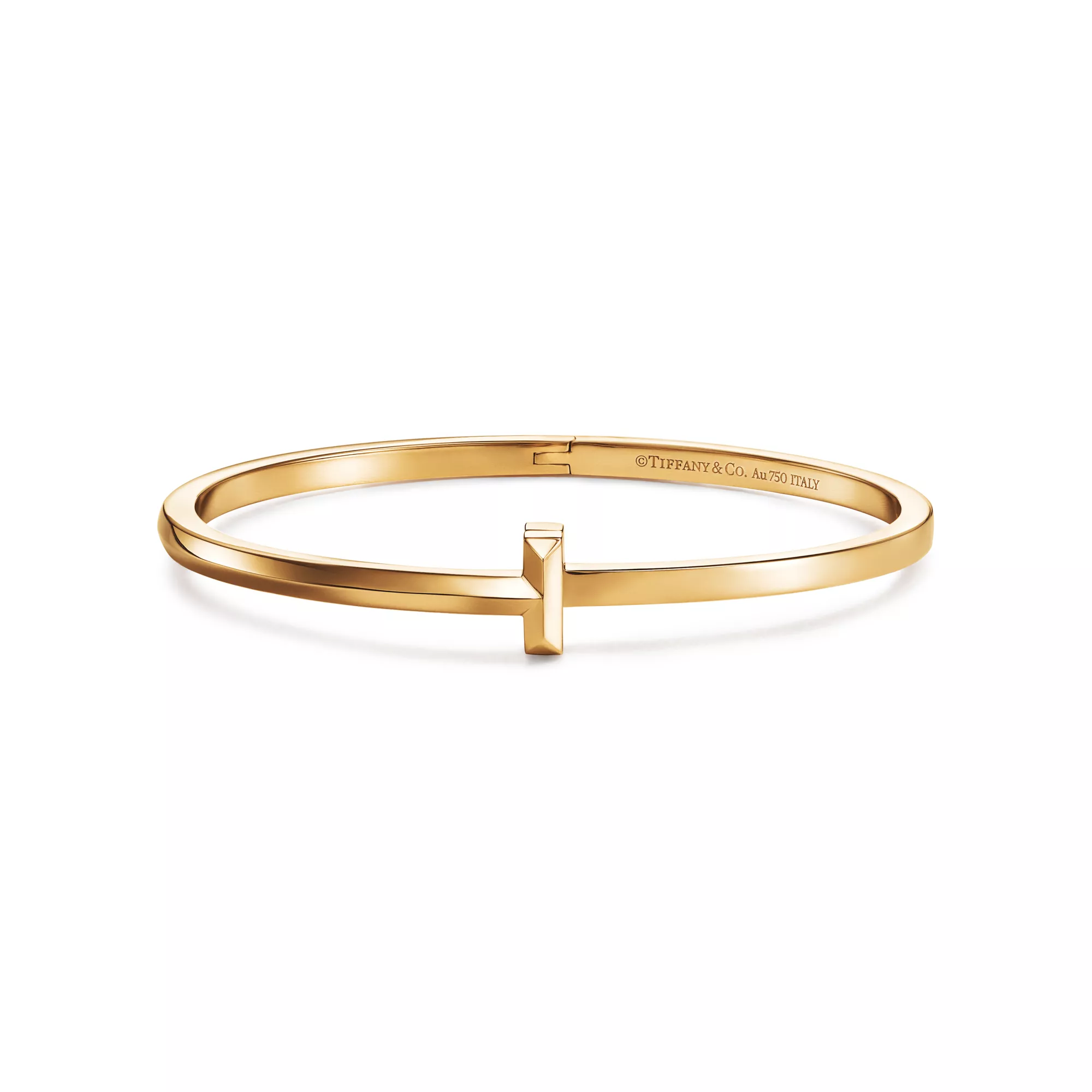 Tiffany T1 narrow hinged bangle in 18-carat yellow gold