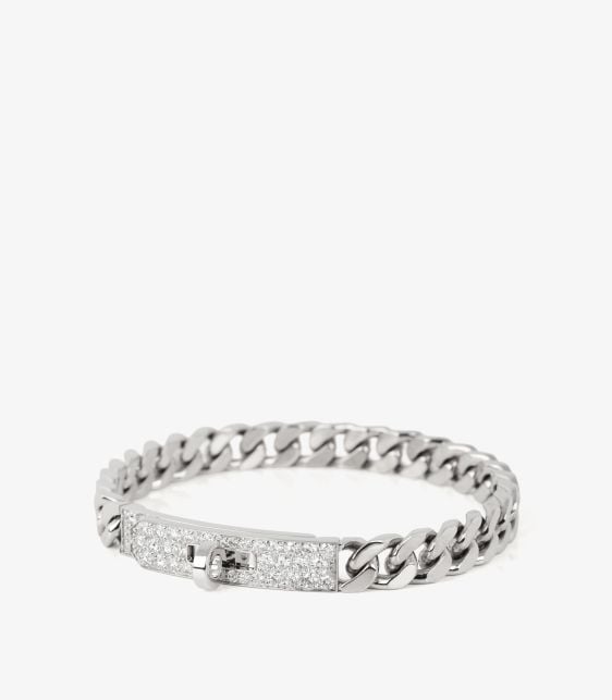 Herm&egrave;s Kelly bracelet in 18-carat white gold set with diamonds