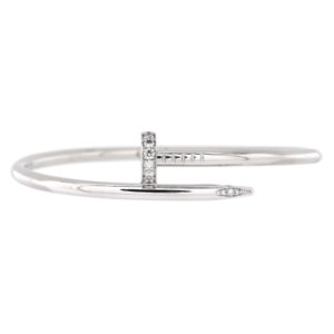 Cartier Juste un Clou classic bracelet in white gold with diamonds