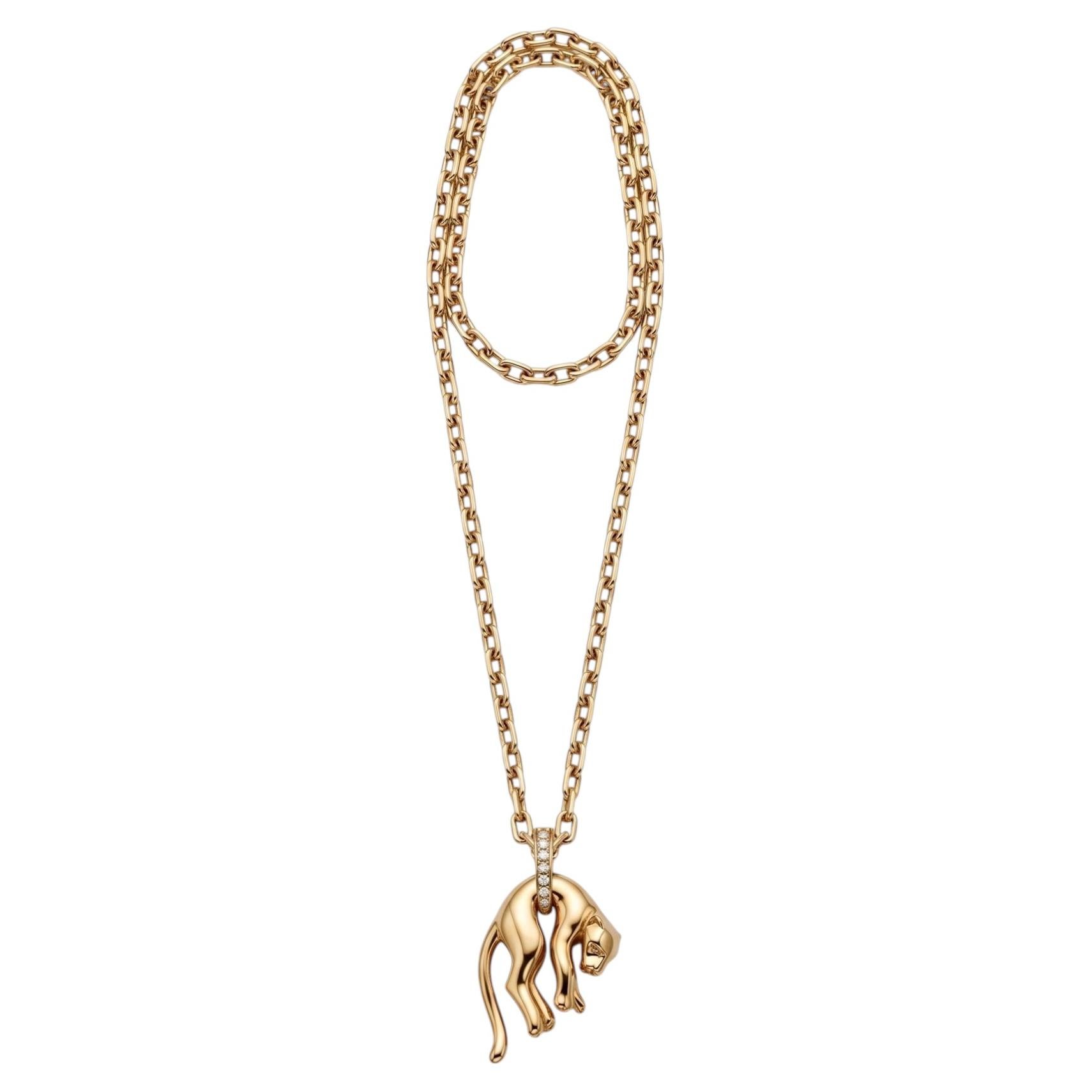 Cartier Panthère diamond-set pendant necklace