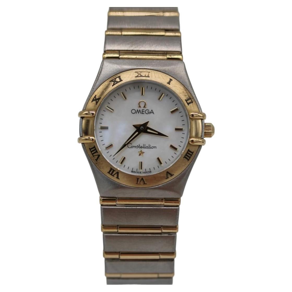 Omega Constellation ladies two-tone watch with mother-of-pearl dial
