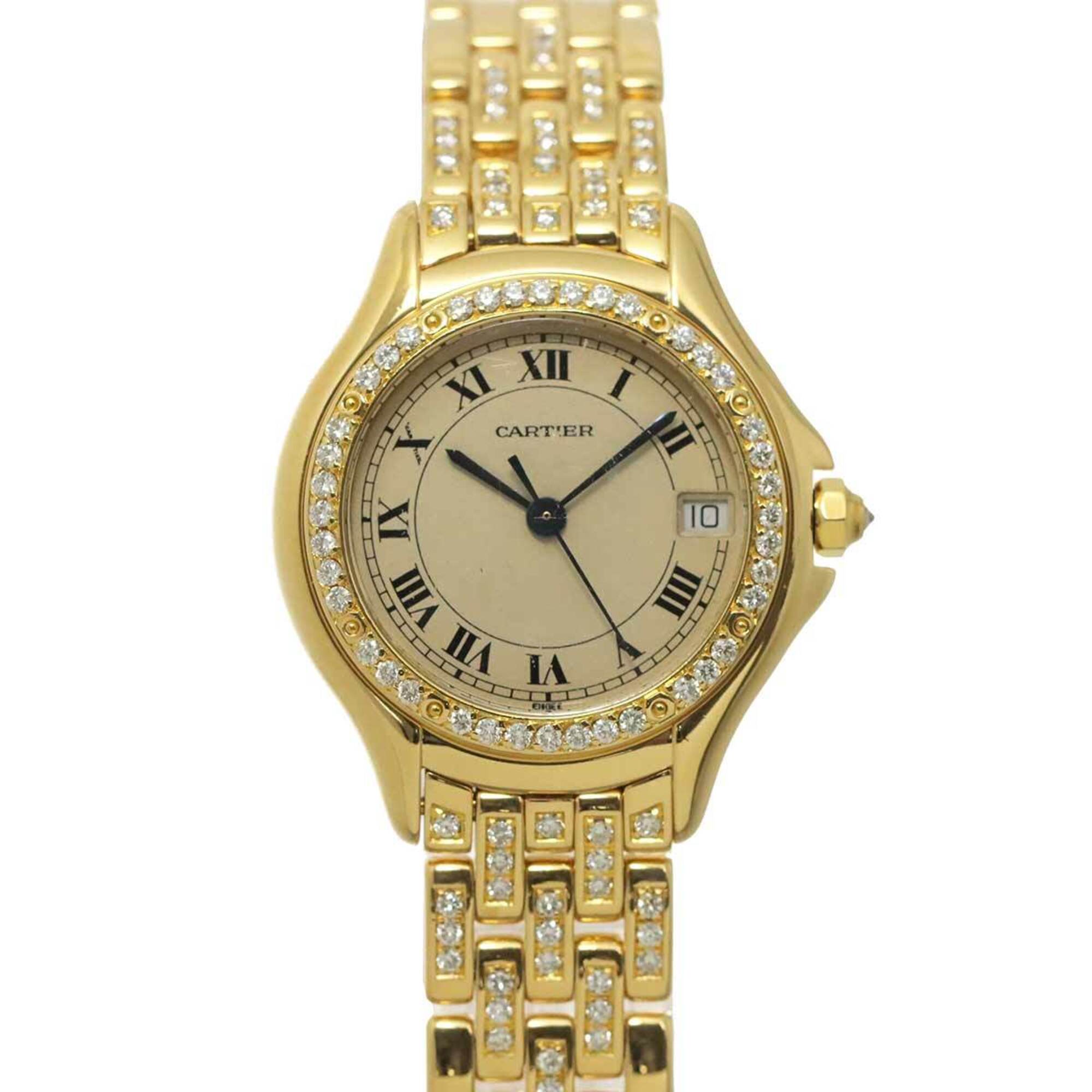 Cartier Panthère Cougar with a diamond bezel in yellow gold