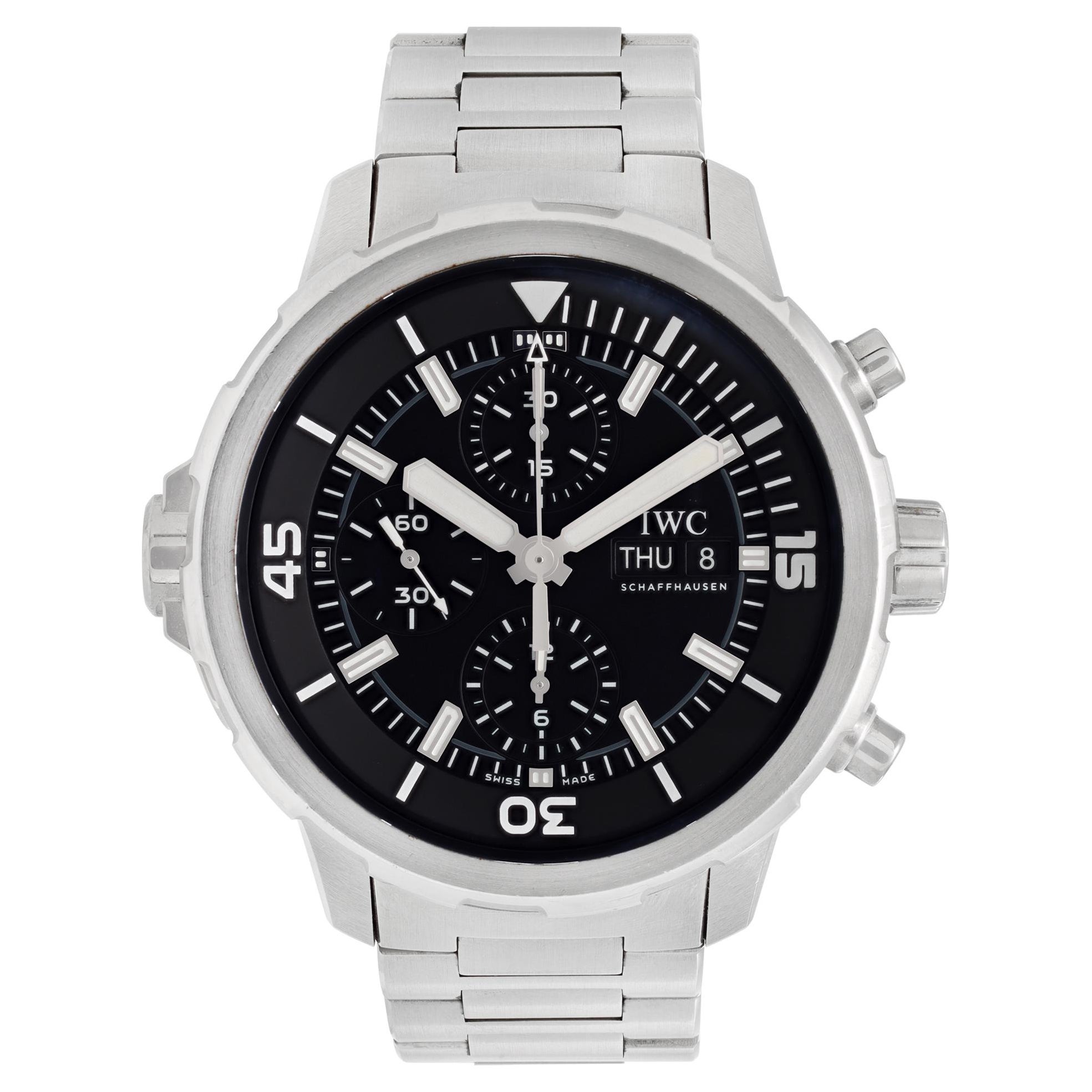 IWC Aquatimer Chronograph, steel, black dial