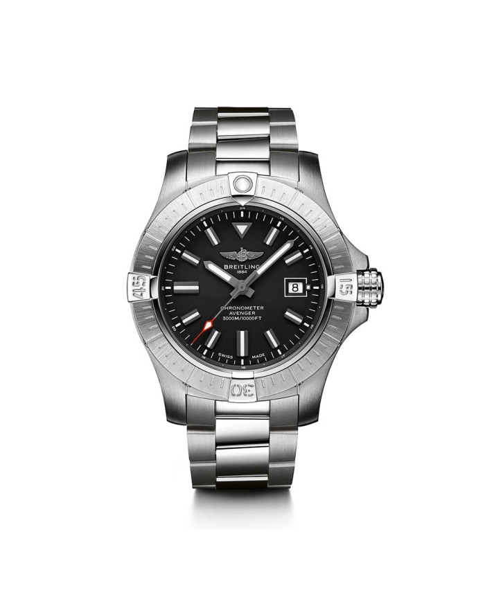 Breitling Avenger Automatic 45 Seawolf, steel, black dial dive watch