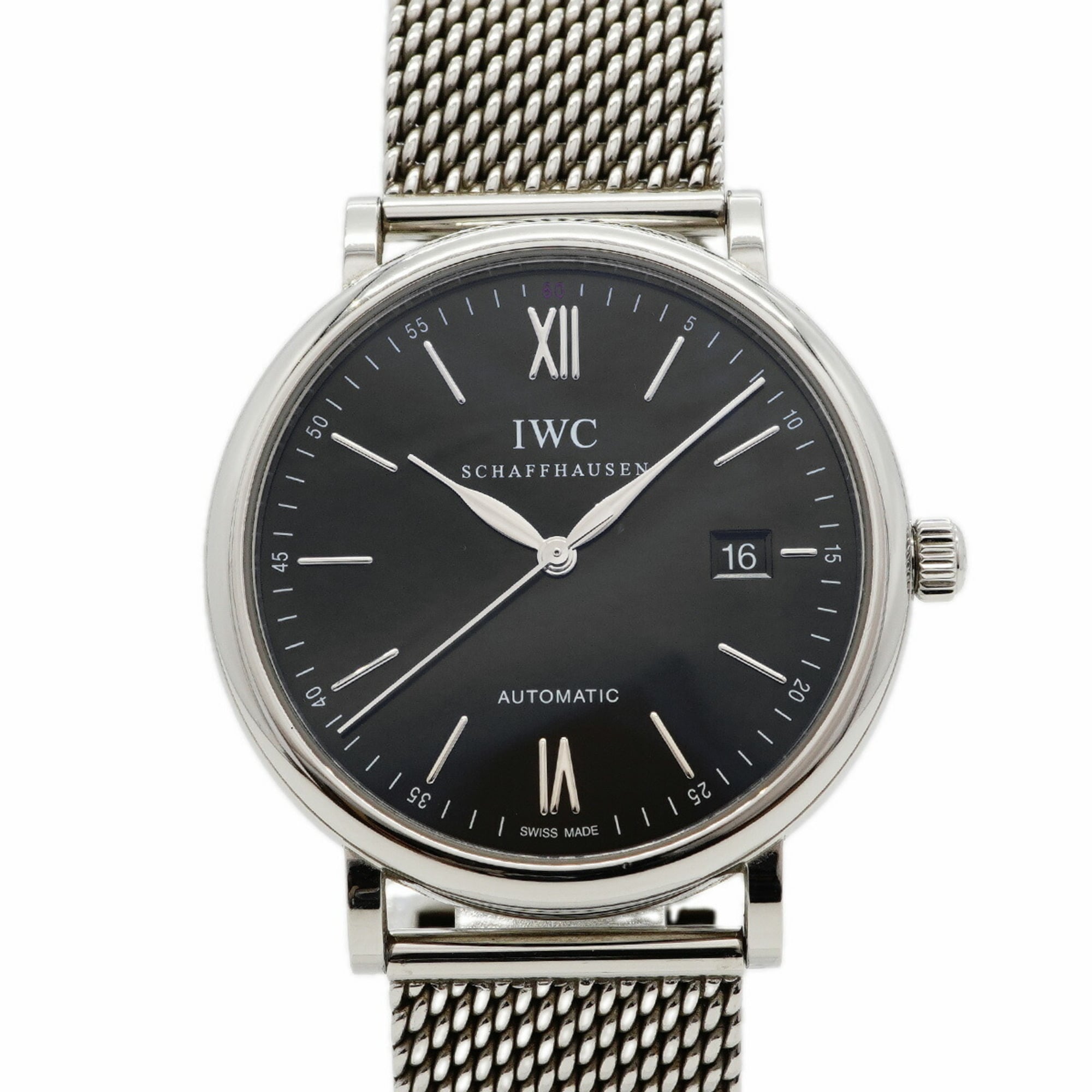 Pre-owned IWC Portofino Automatic IW356506 with a dark dial