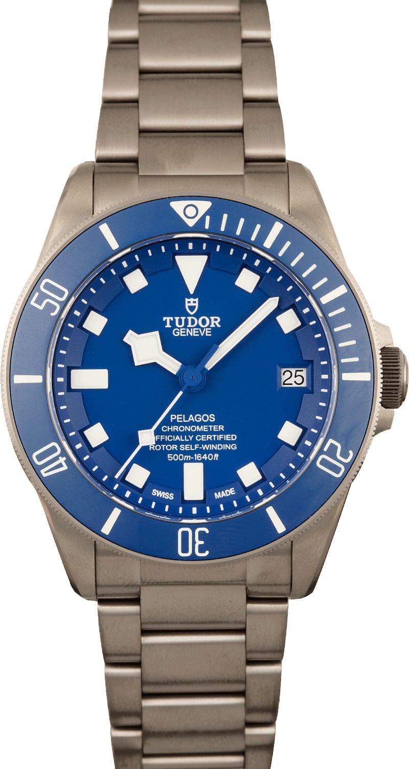 Tudor Pelagos in titanium with blue dial, reference 25600TB