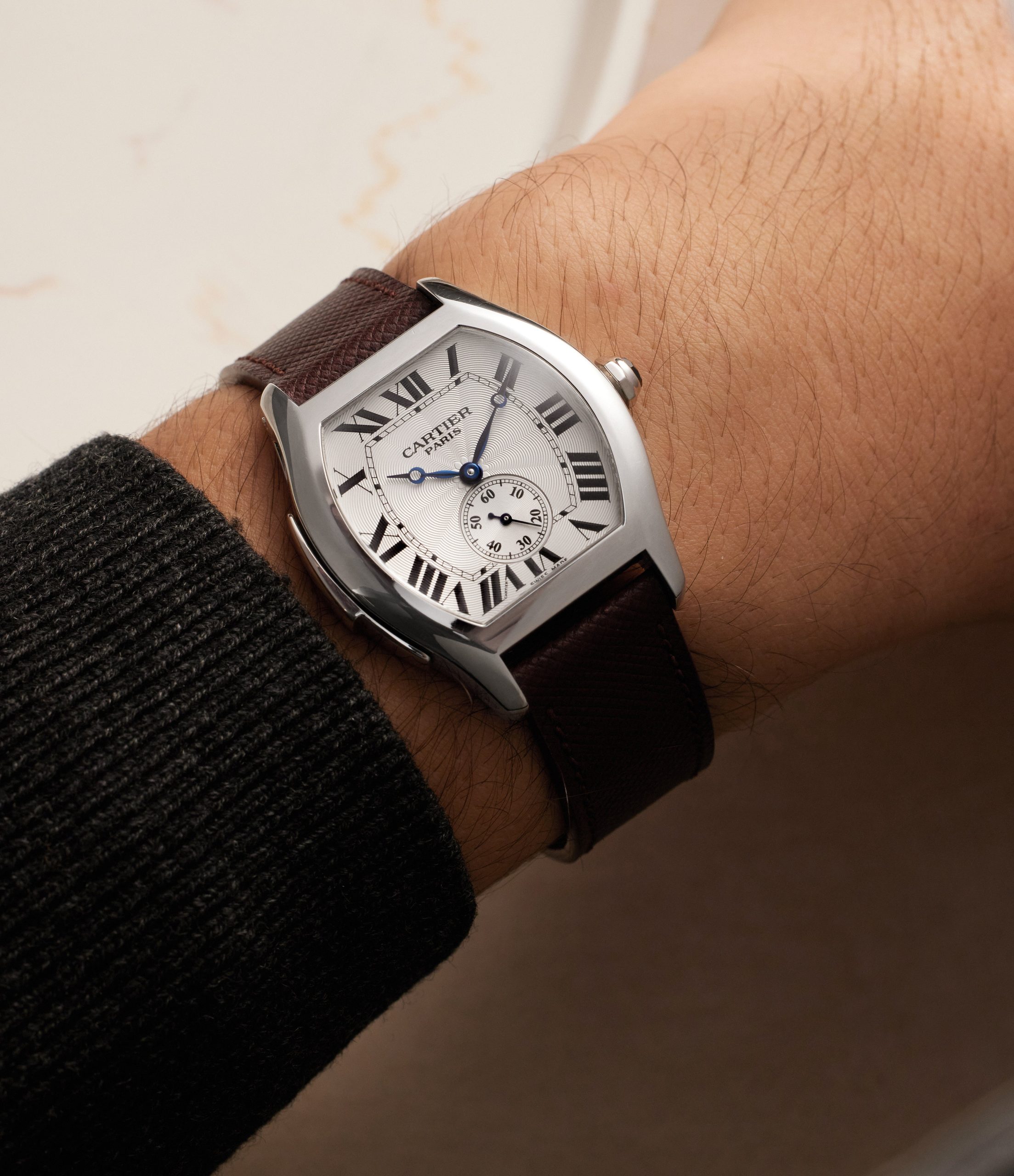Cartier Tortue Minute Repeater in white gold, ref 2512C, a rare grand-complication