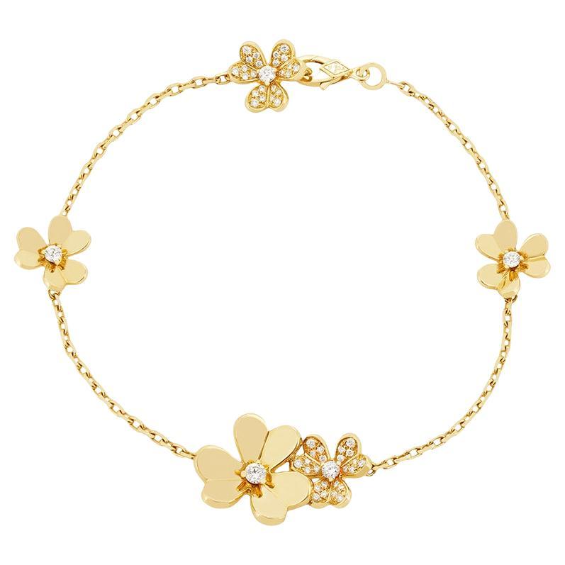 Van Cleef & Arpels Frivole yellow gold five-flower bracelet