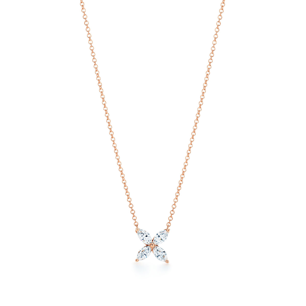 Tiffany Victoria marquise-cluster diamond pendant