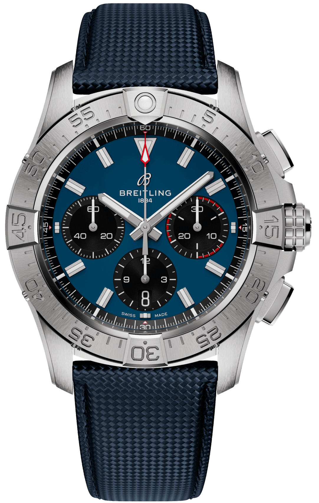 Breitling Avenger B01 Chronograph 42, steel, black dial, in-house movement
