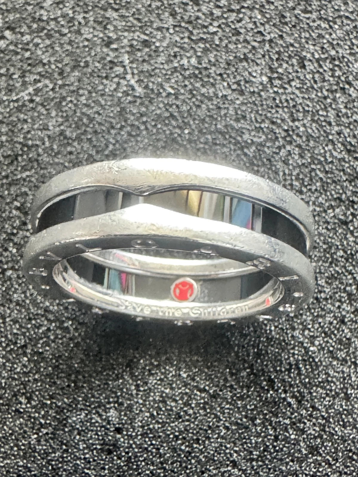 Bvlgari Save the Children sterling silver band ring with its box