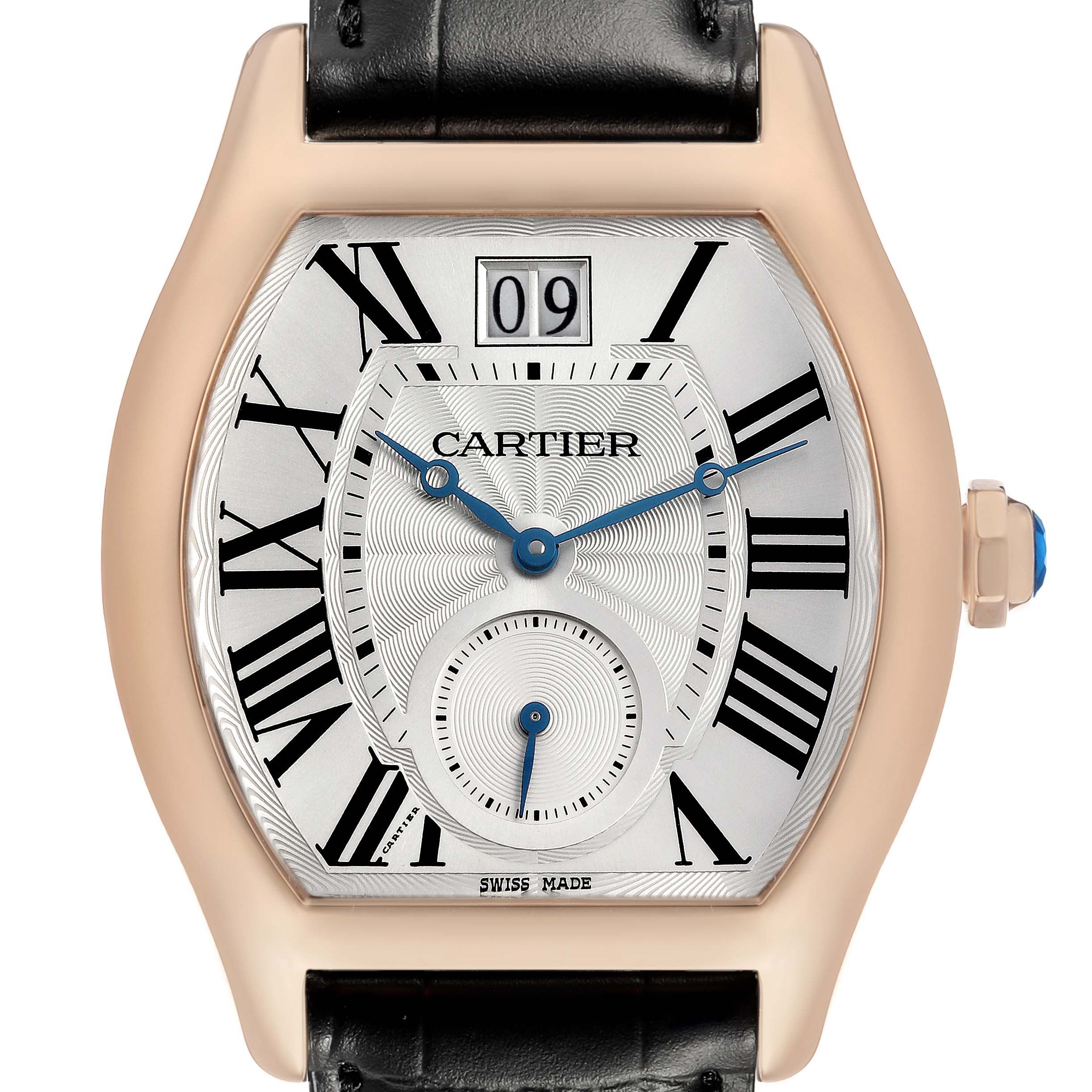 Cartier Tortue XL in rose gold with a silver dial, ref W1556234
