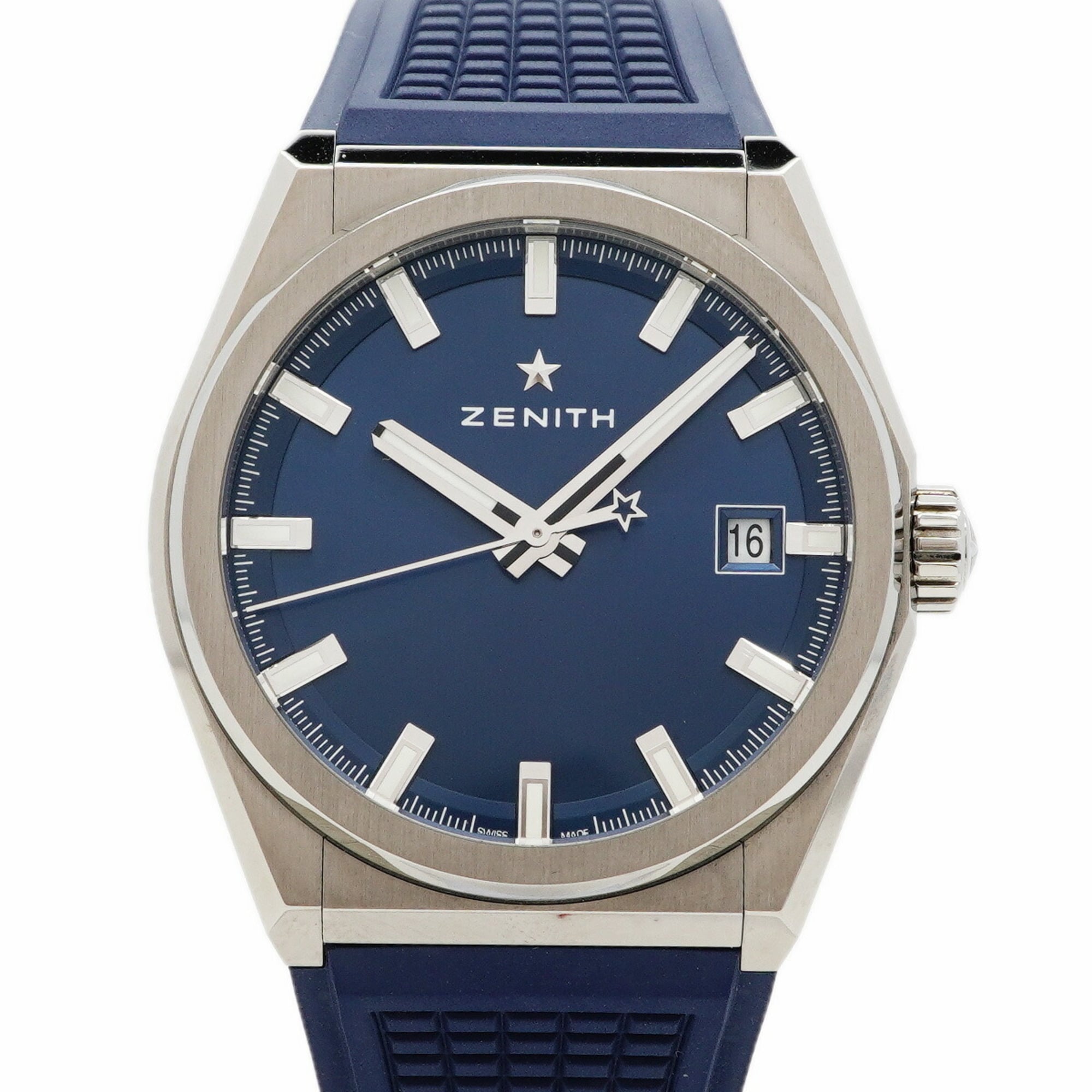 Zenith Defy Classic with an angular case and blue dial