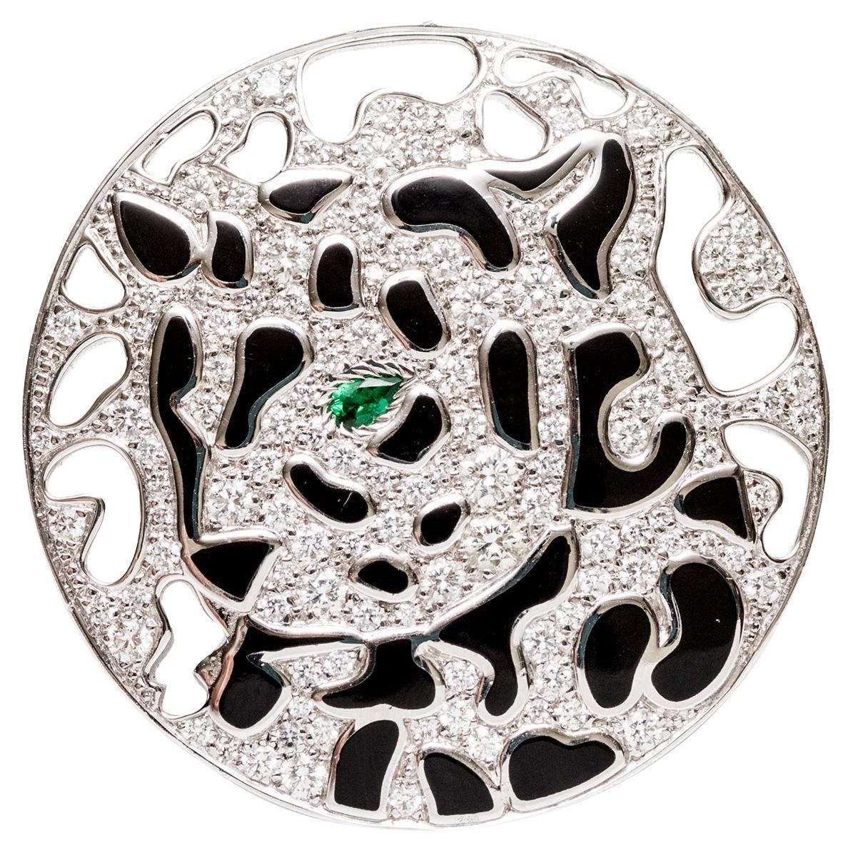 Cartier diamond pavé panther head ring