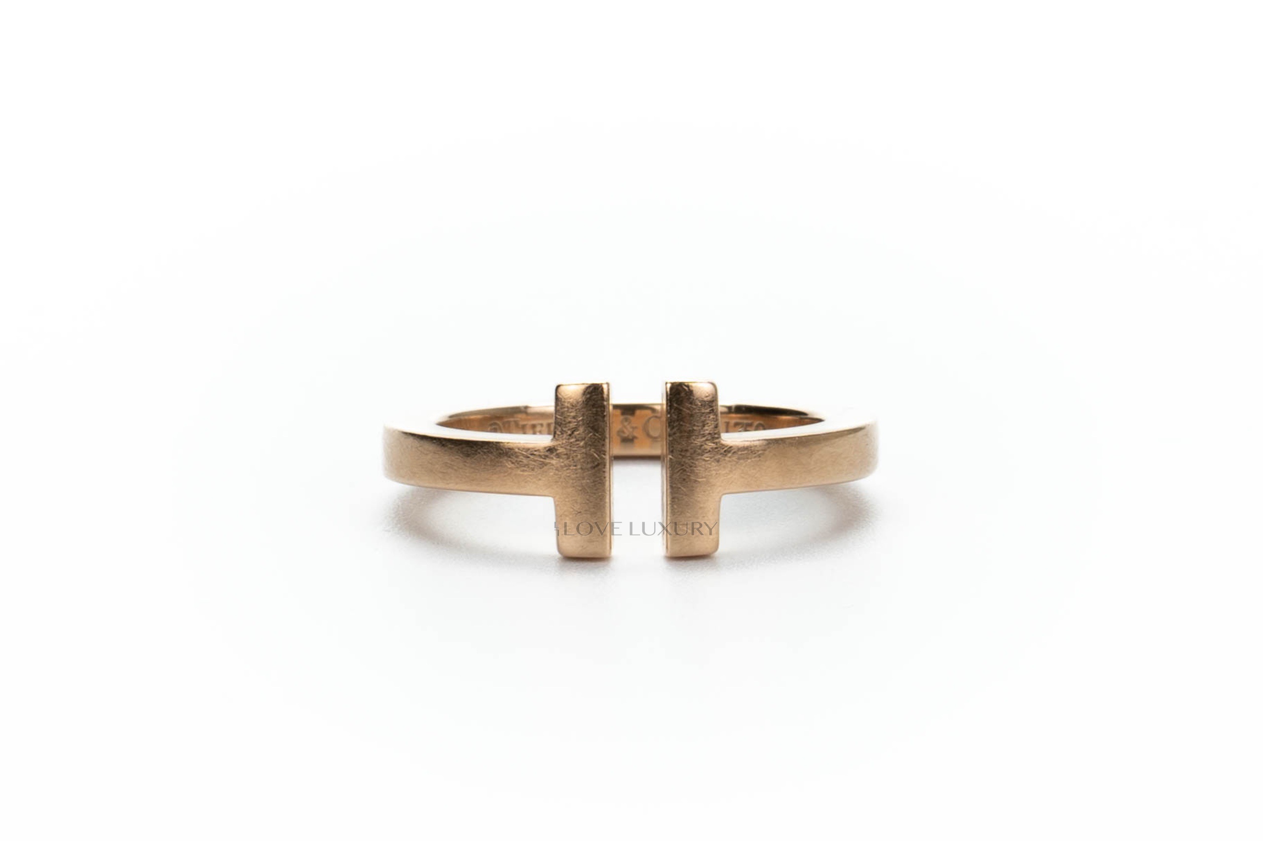 Tiffany T Square ring in 18ct rose gold