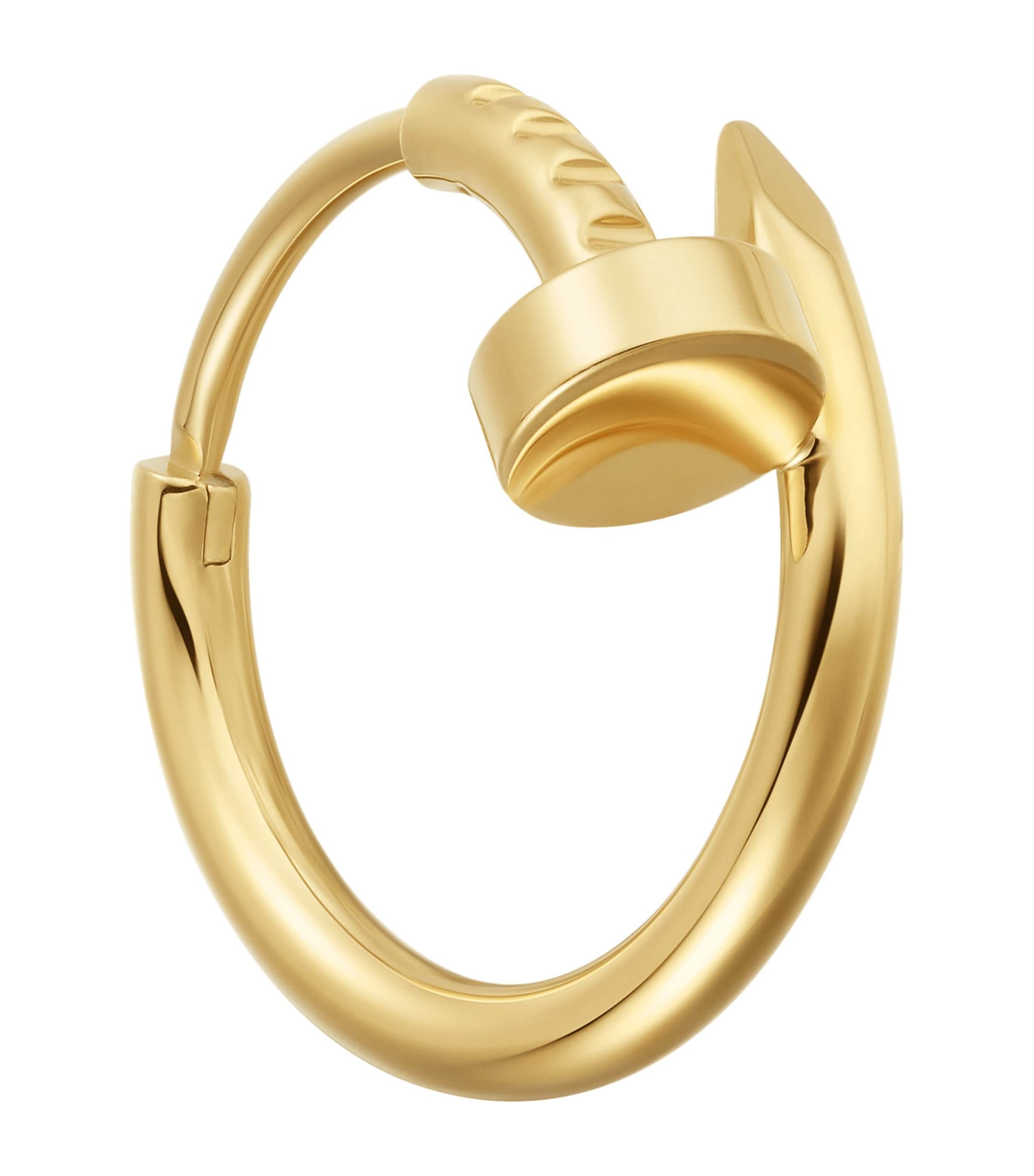 Cartier Juste un Clou single hoop earring in yellow gold