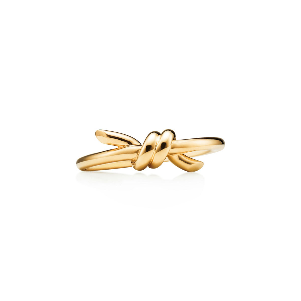 Tiffany Knot ring in yellow gold with diamonds