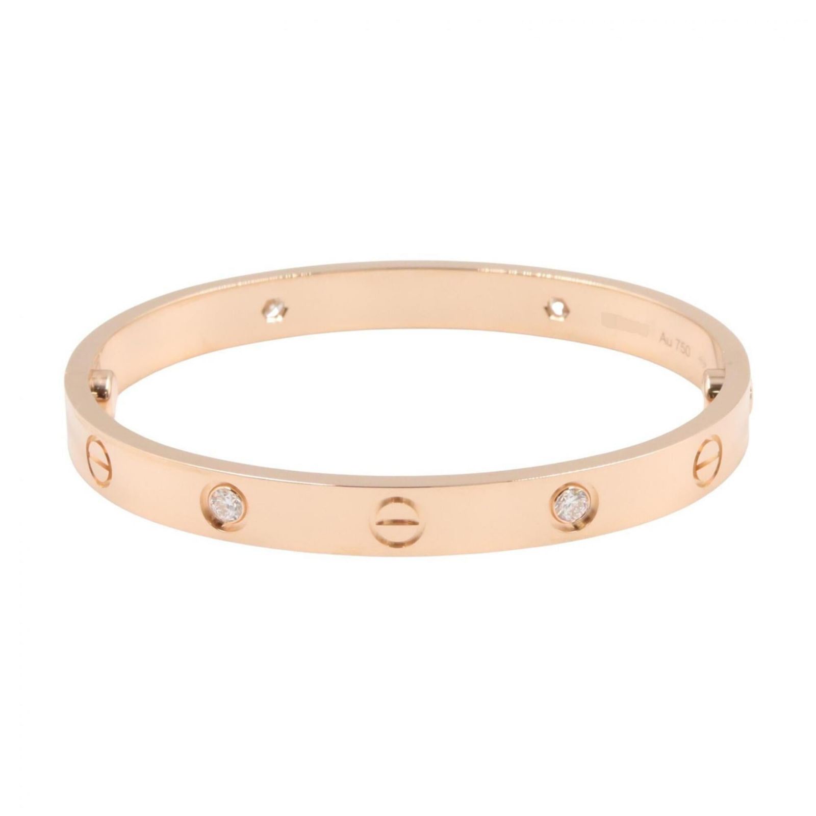 Cartier Love bracelet in 18k rose gold with diamonds