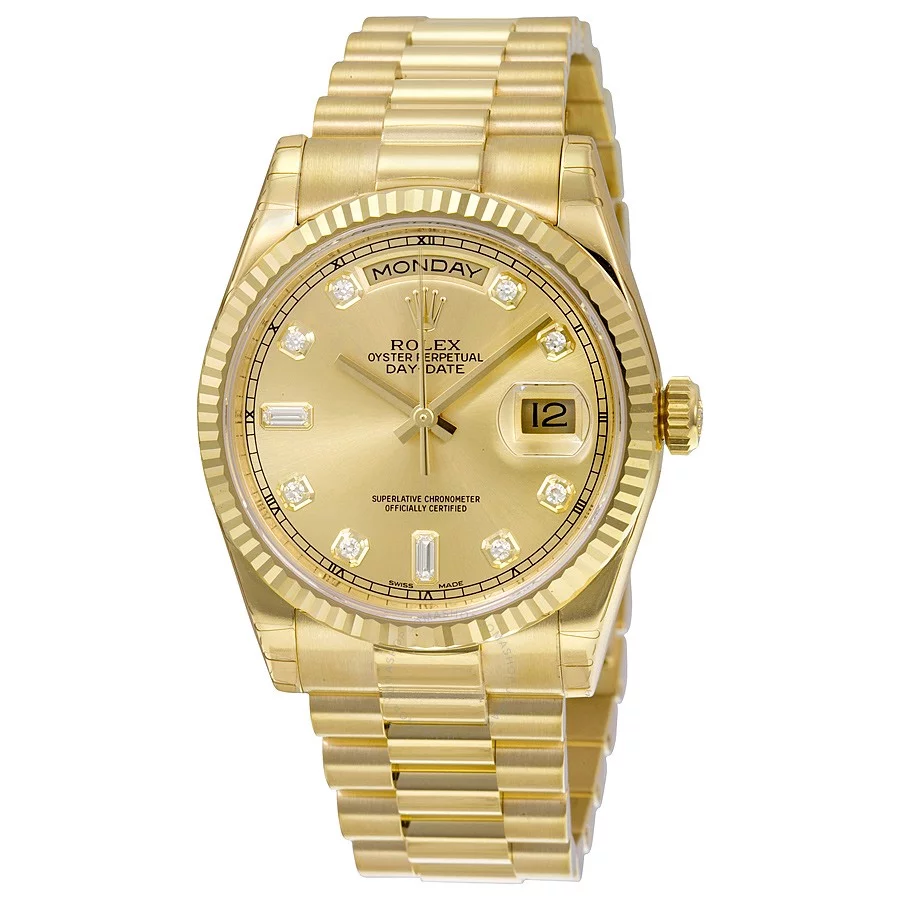Rolex Day-Date President in 18ct yellow gold with champagne dial