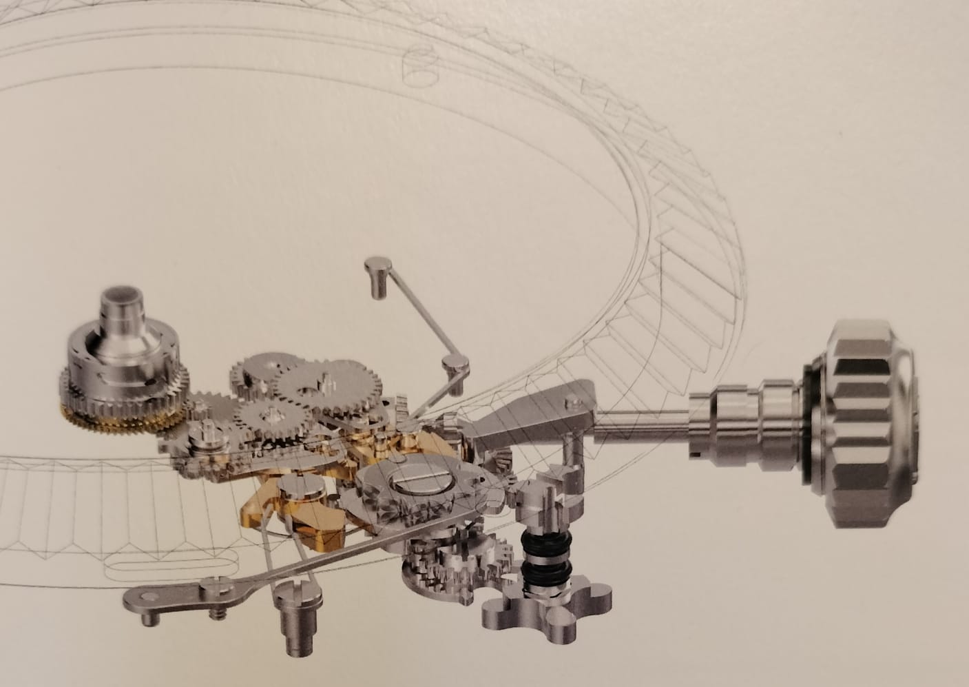 Rolex Ring Command bezel system used on the Sky-Dweller