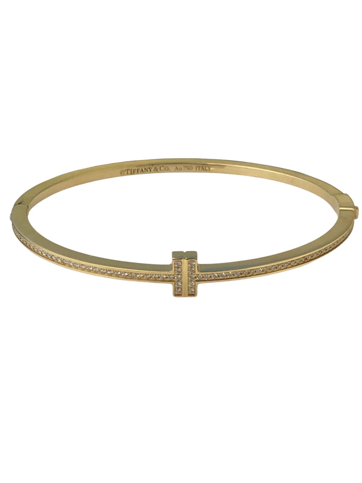 Pre-owned Tiffany T Square cuff in yellow gold