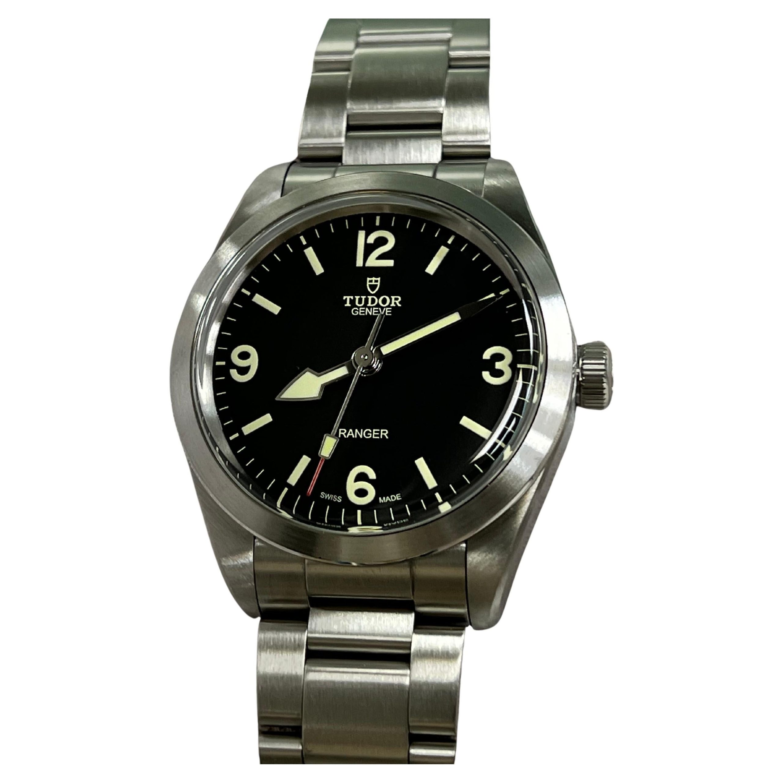 Tudor Ranger 79950, 39mm, matte black dial with 3-6-9-12 numerals and the in-house MT5402 movement.